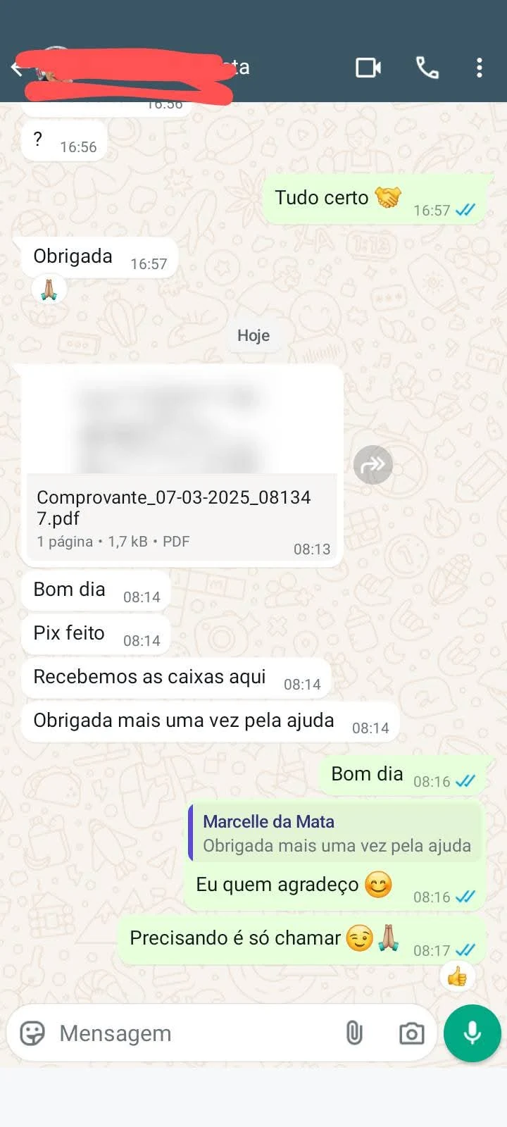 Depoimento de cliente da J&J Transportes