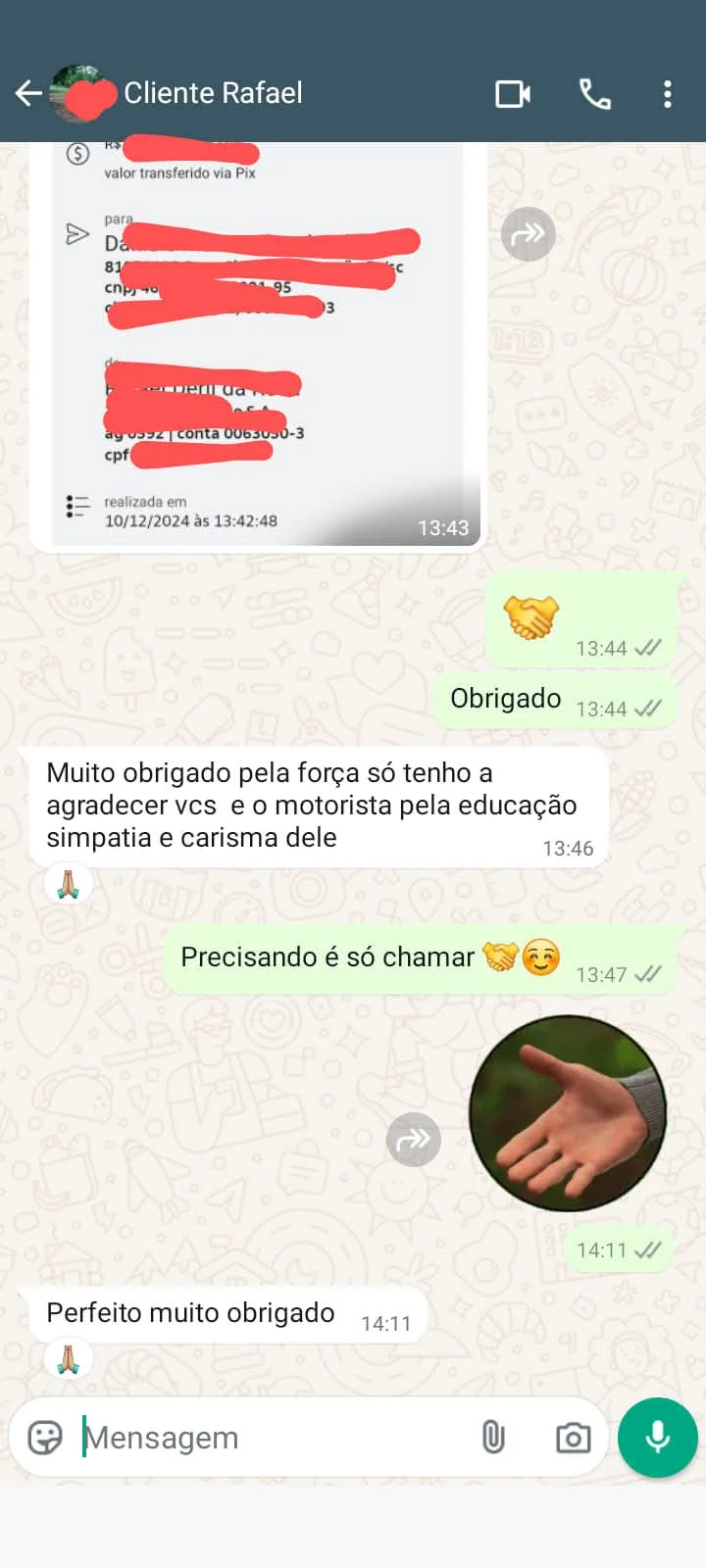 Depoimento de cliente da J&J Transportes